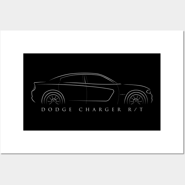 2015 Dodge Charger R/T - stencil Wall Art by mal_photography